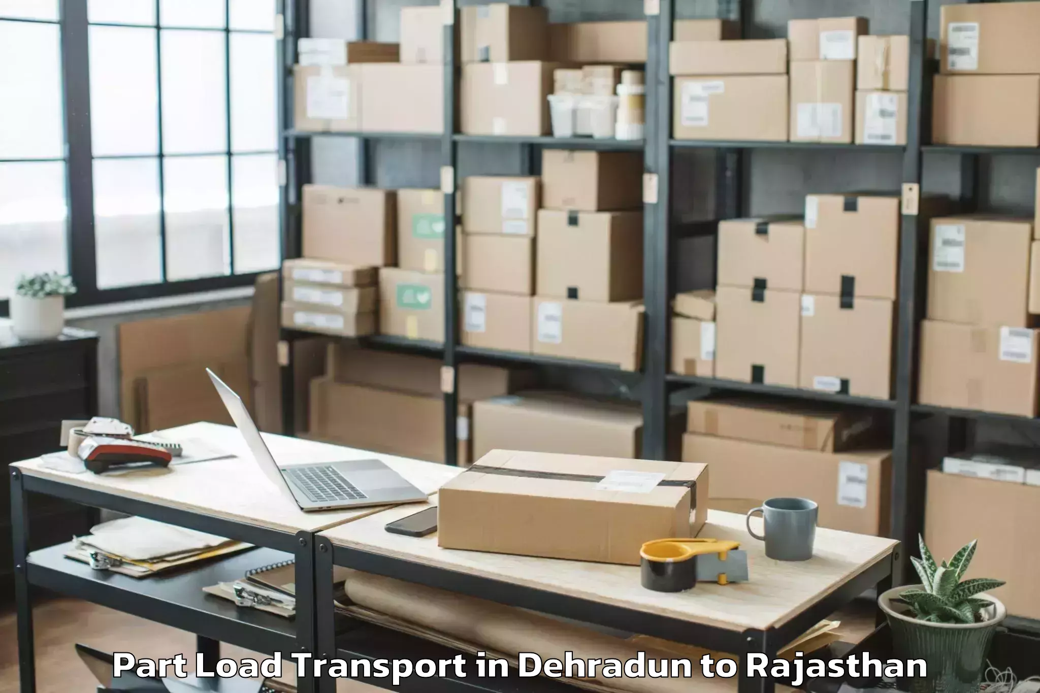 Book Dehradun to Jaypur Part Load Transport Online